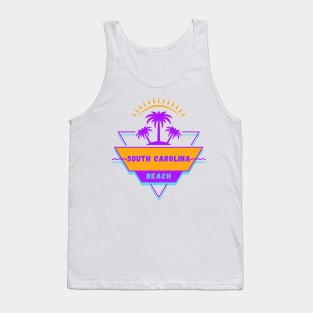 South Carolina Beach Vibes 80's Tank Top